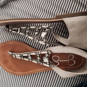 Jessica Simpson rhinestone flat sandals